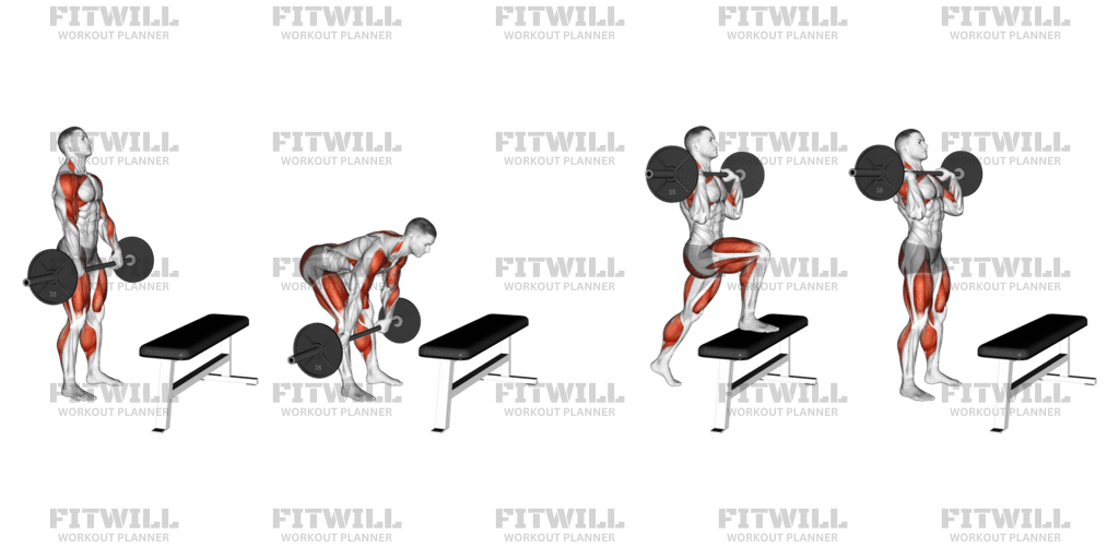 Barbell Complex Stiff Leg Deadlift Clean Step: Exercise Guide ...