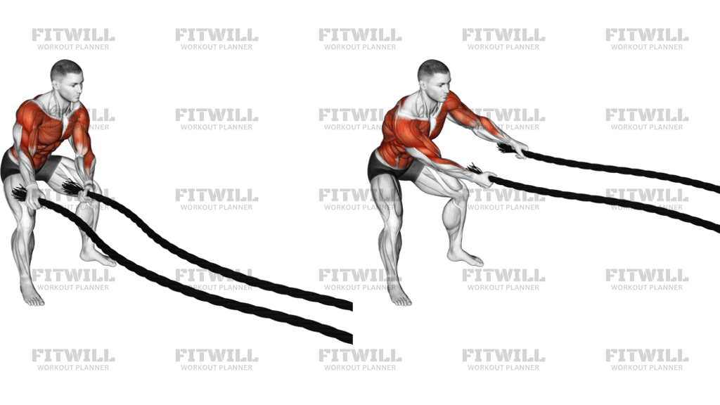 Battling Ropes Side To Side Arms