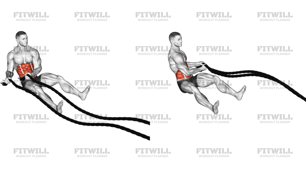 Battling Ropes Russian Twist