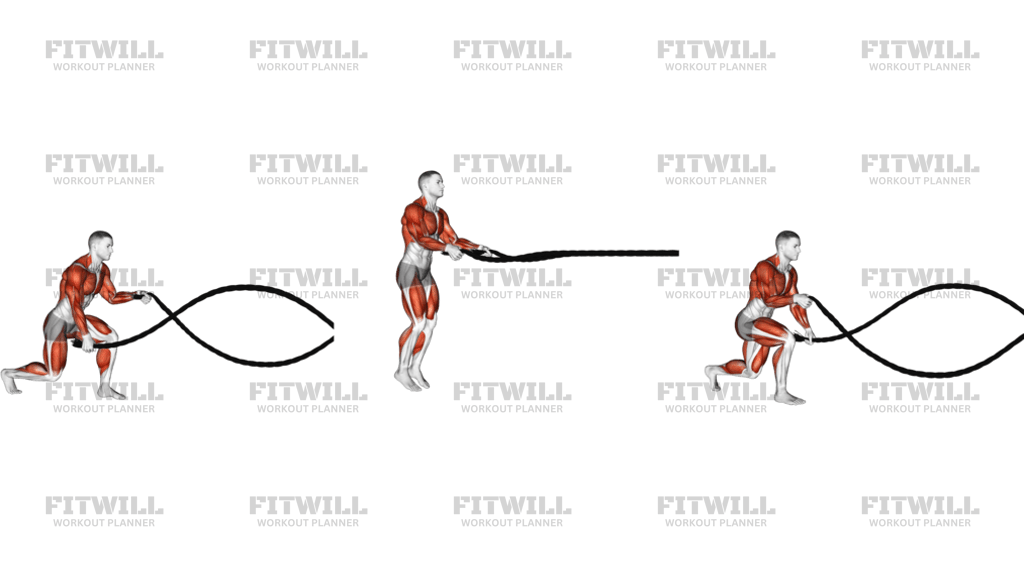 Battling Ropes Split Jump