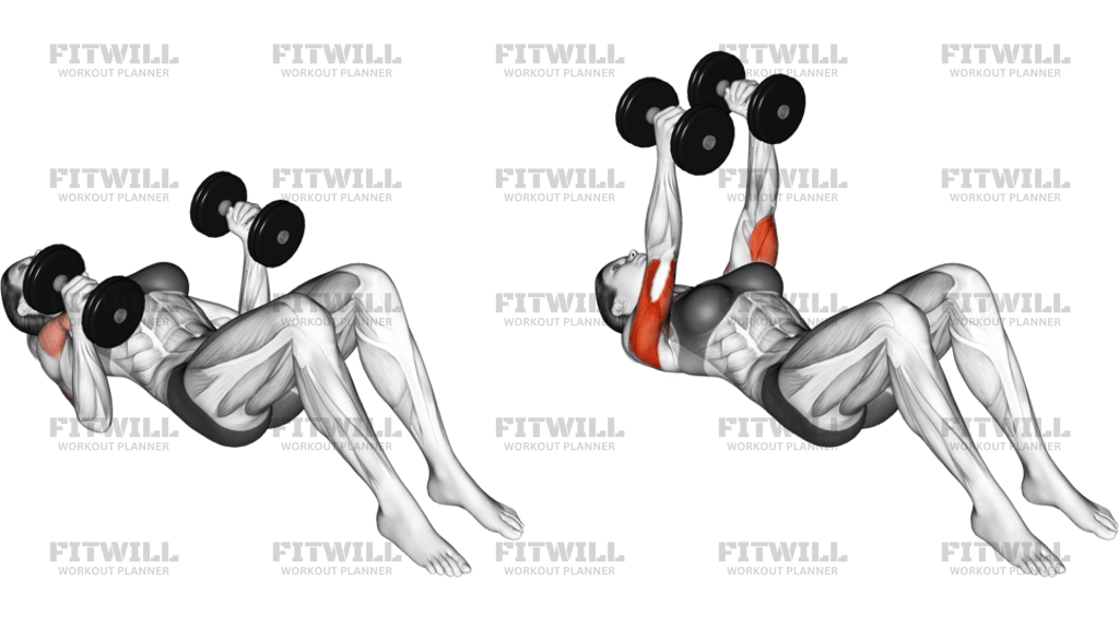 Dumbbell Lying On Floor Hammer Press