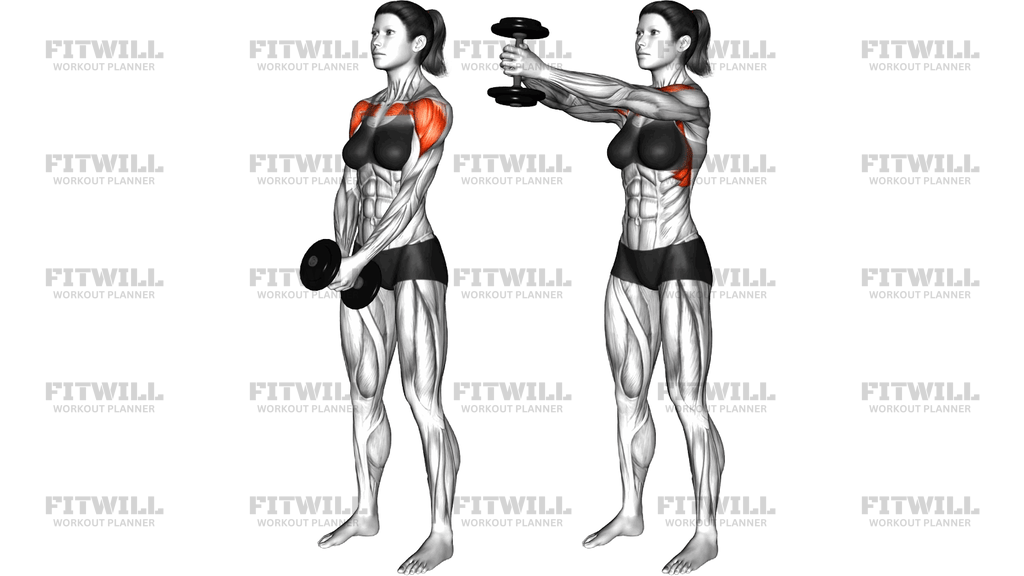 Dumbbell Front Raise Version 2