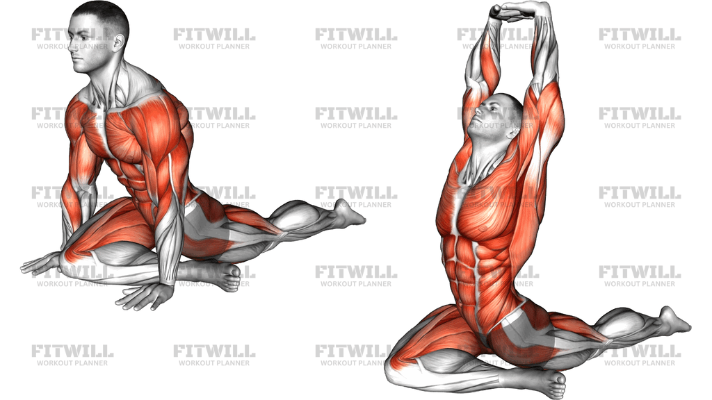 Lying Leg Tuck Hip Stretch Wth Overhead Hands