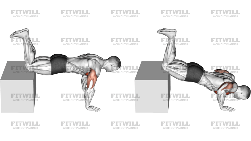 Decline Kneeling Push-Up On Box
