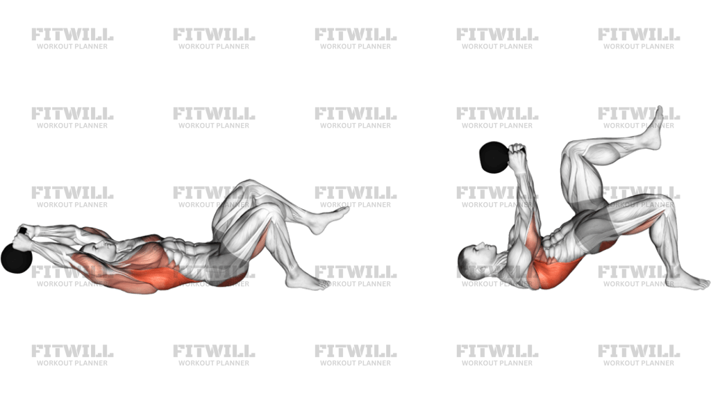 Kettlebell Single Leg Glute Bridge Pullover