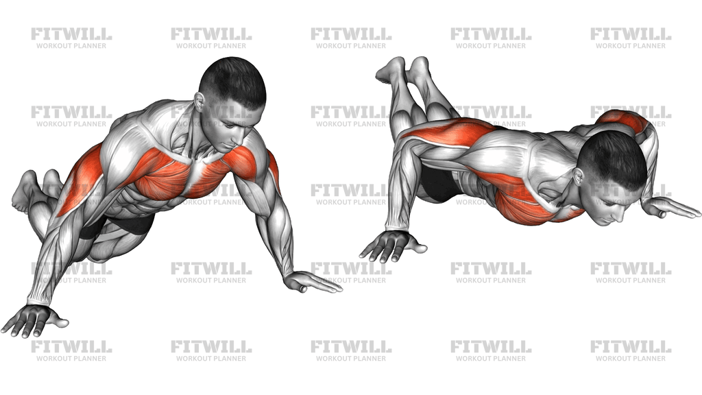 Kneeling Wide Hand Push-Up