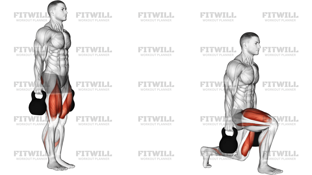 Kettlebell Forward Lunge