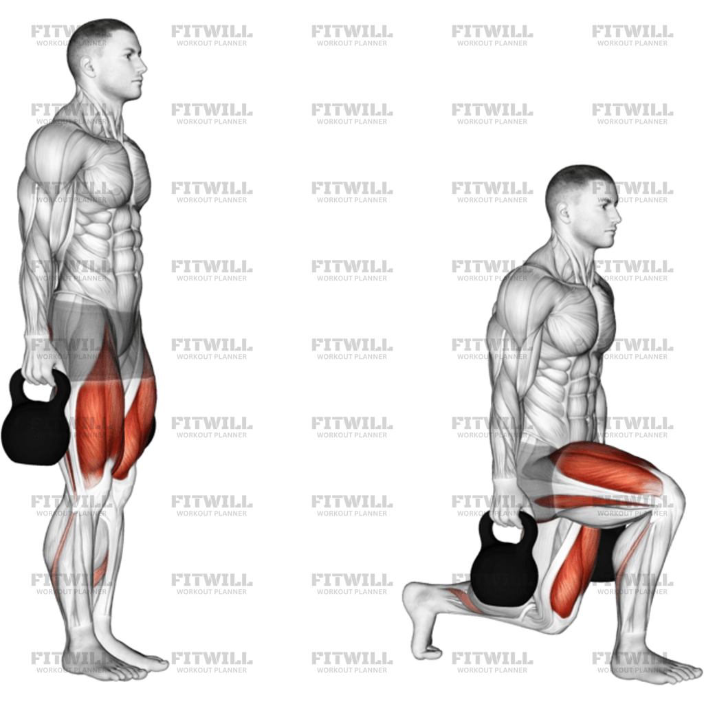 Kettlebell Backward Lunge: Exercise Guide, Video, Techniques, Benefits ...