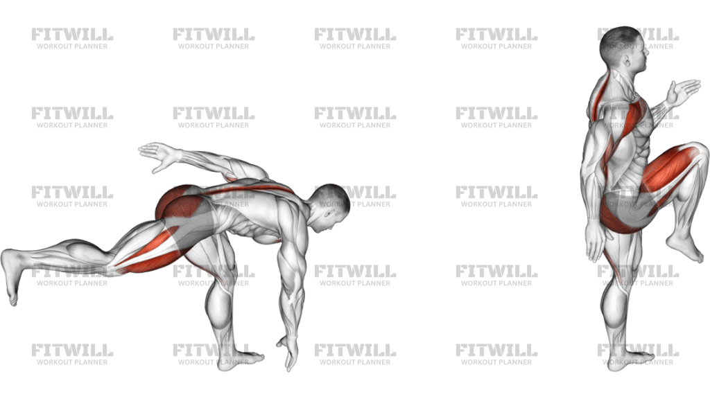 Single Leg Deadlift With Knee Lift