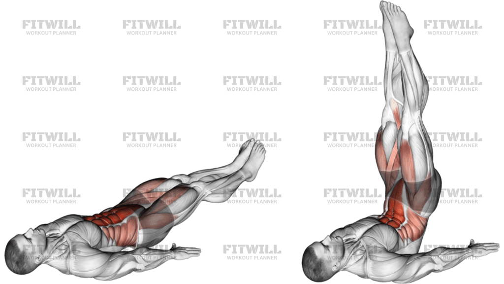 Lying Leg Lift With Hip Raise