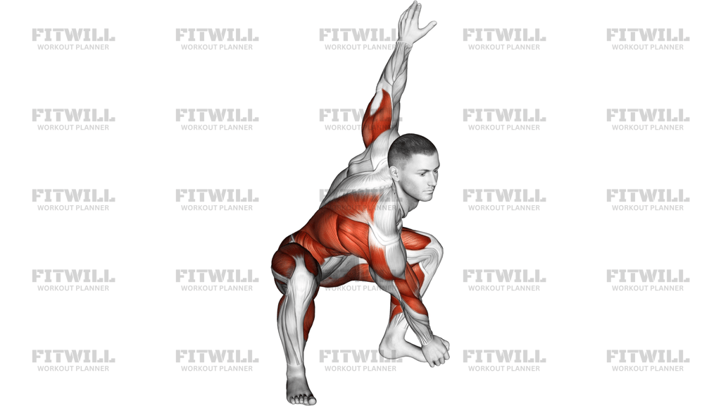 Sitting Sumo Right Twist Stretch