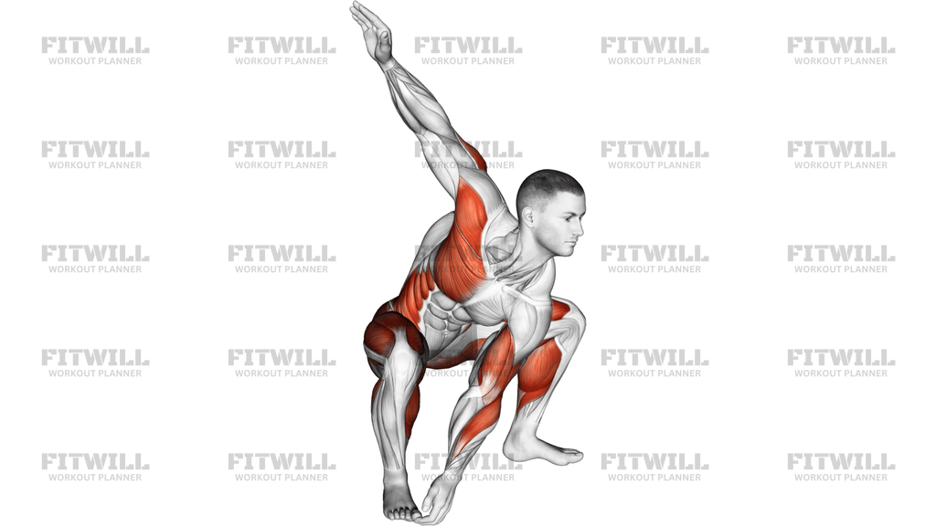 Sitting Sumo Left Twist Stretch
