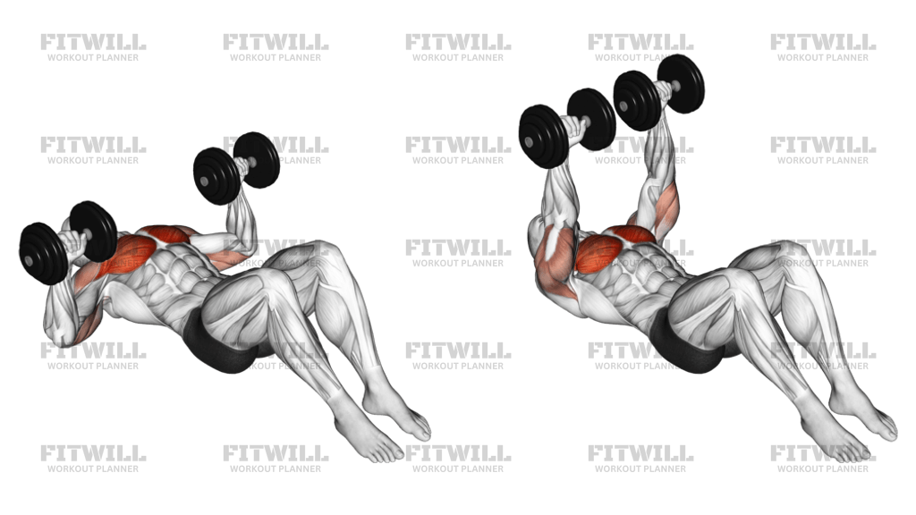 Floor dumbbell chest workout sale