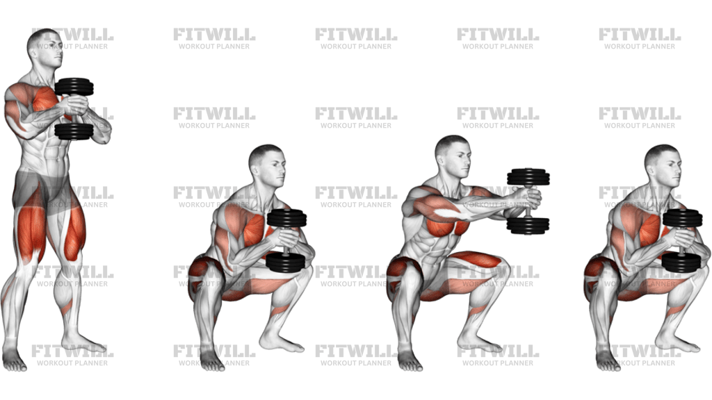 Dumbbell Press Squat