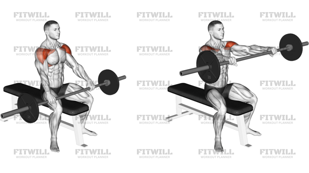Barbell Seated Front Raise