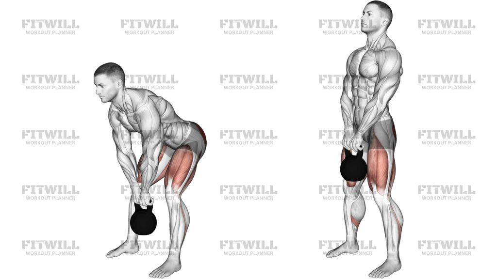 Kettlebell Straight Leg Deadlift
