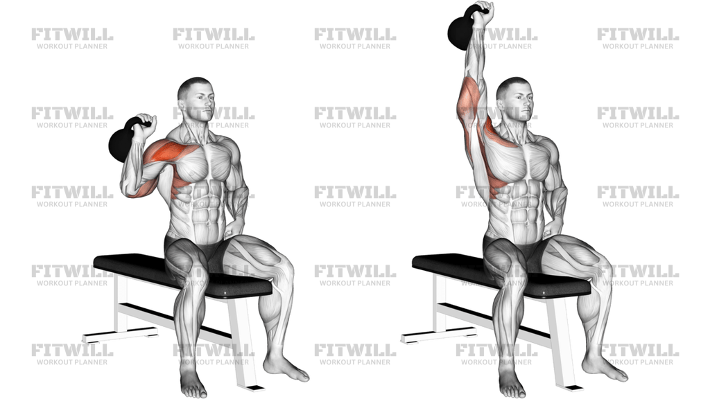 Military Press Con Kettlebell Da Seduto A Un Braccio