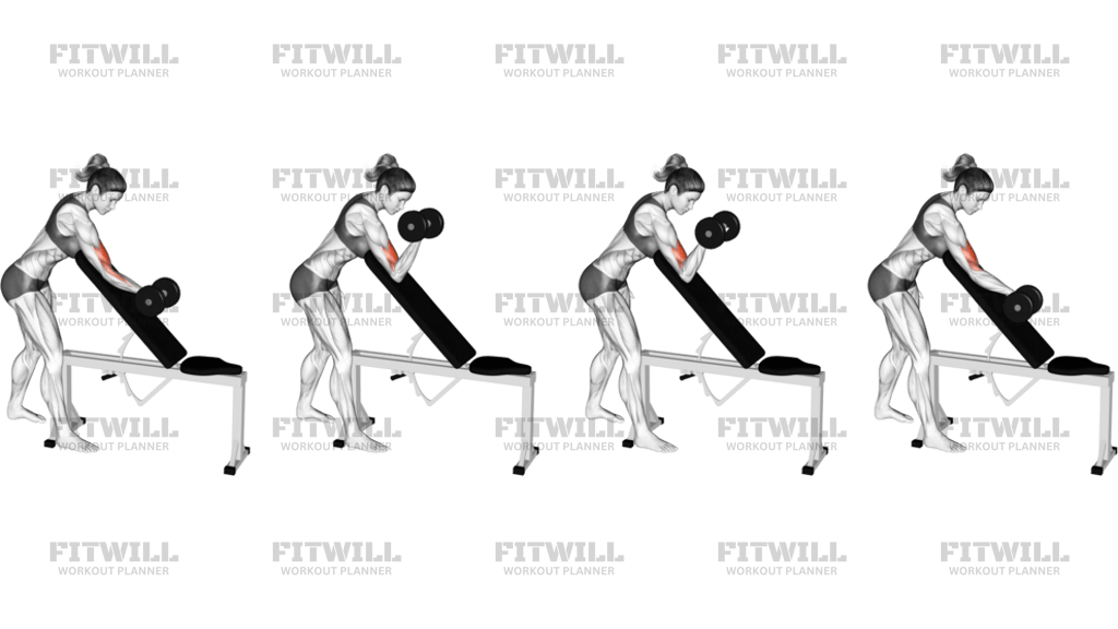 Dumbbell One-Arm Zottman Preacher Curl