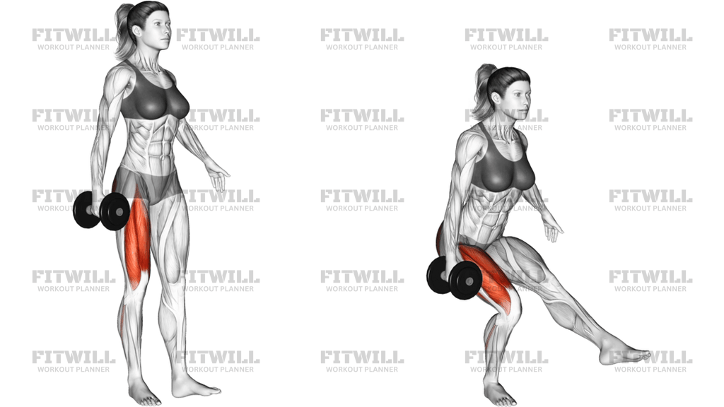 Dumbbell Single Leg Squat Version 2