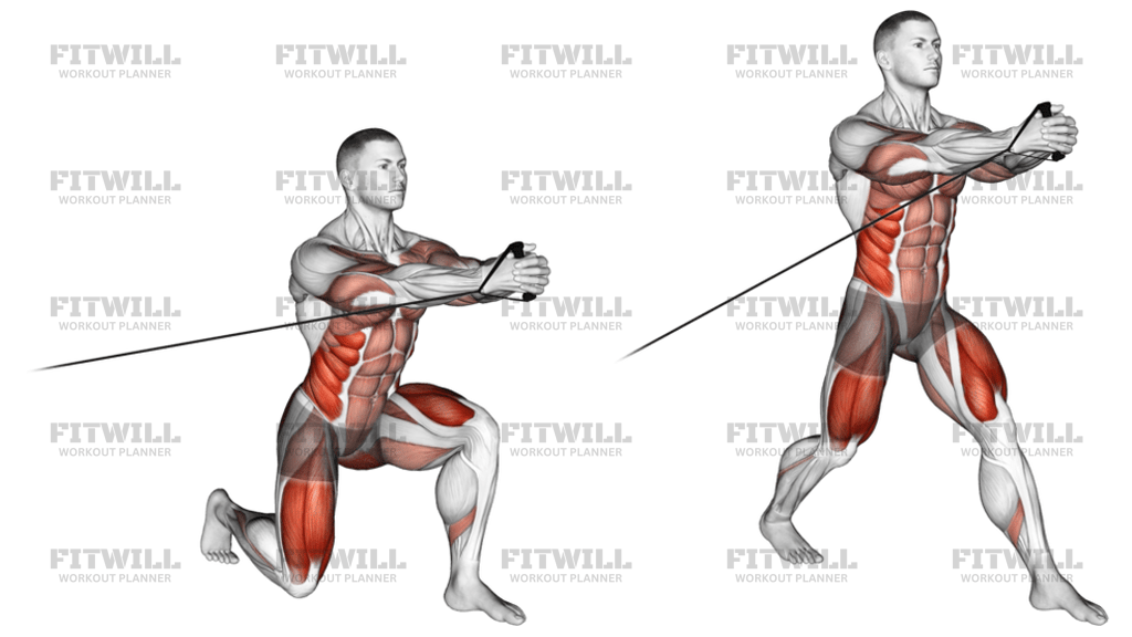 Band Split Squat With Horizontal Pallof Hold: Exercise Guide ...