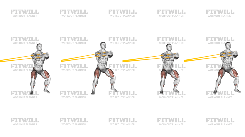 Resistance Band Side Step With Horizontal Pallof Hold: Exercise Guide ...