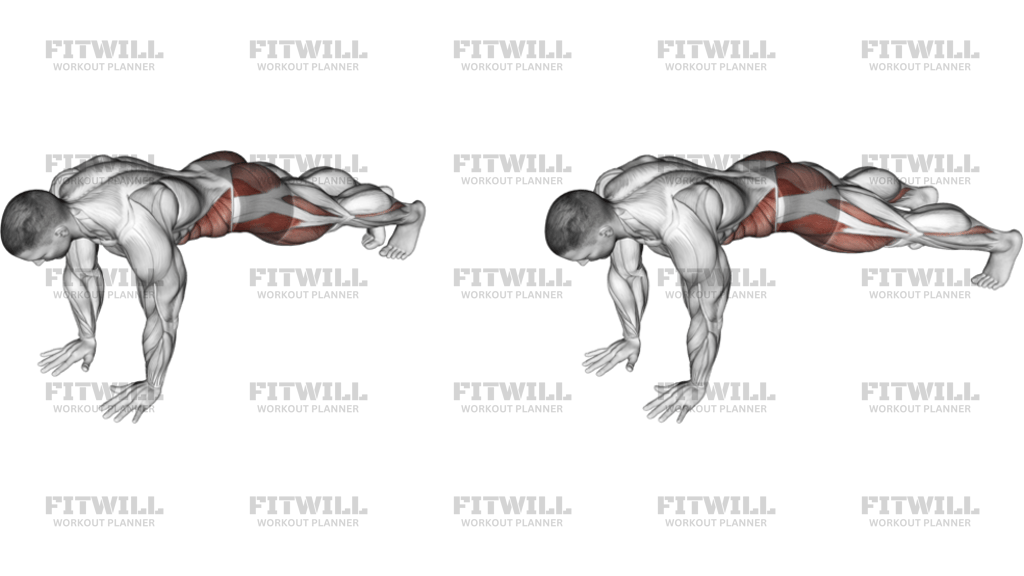 Front Plank Toe Tap