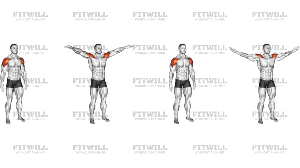 Mid Air Lateral Raises With Switching Palms