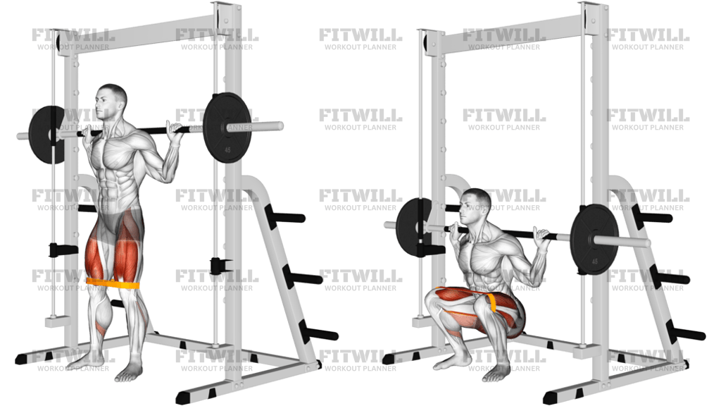 Resistance Band Smith Squat