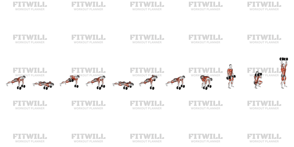 Dumbbell Complex Push-Up Row Clean And Press: Exercise Guide ...