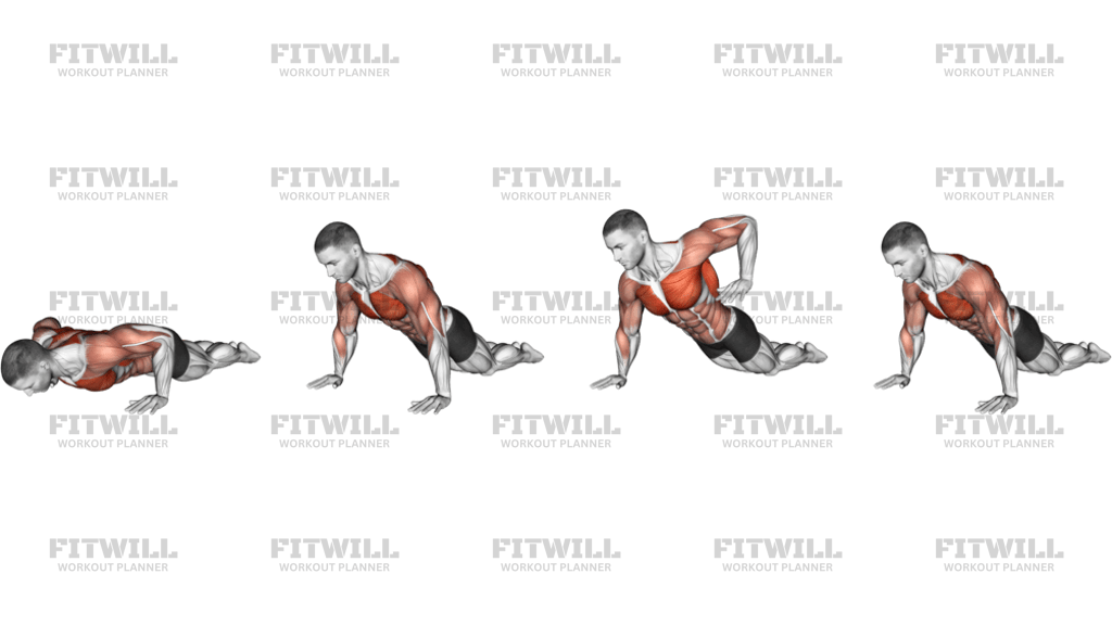 Bodyweight Kneeling Push-Up Row