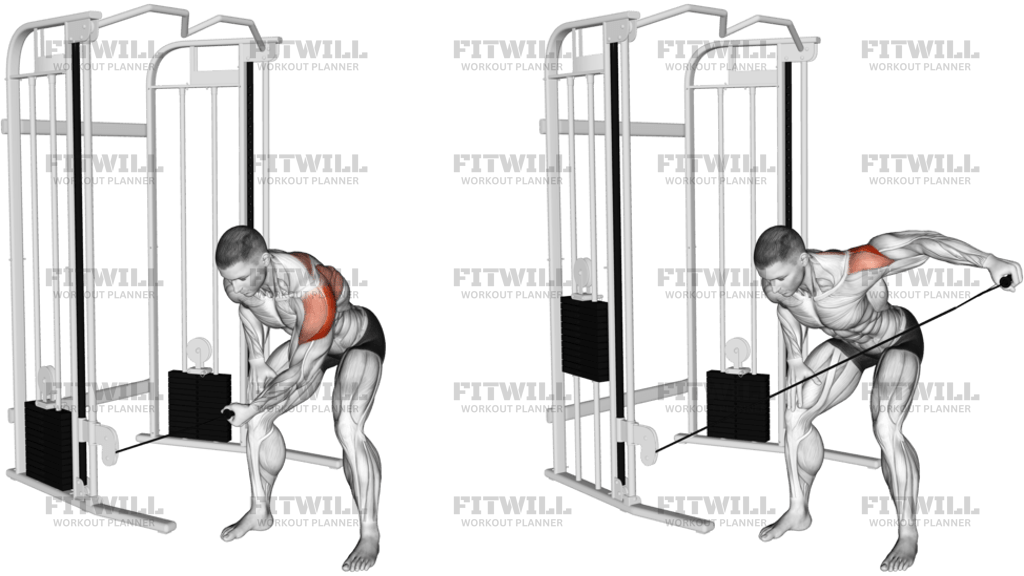 Cable Bent-Over One-Arm Lateral Raise