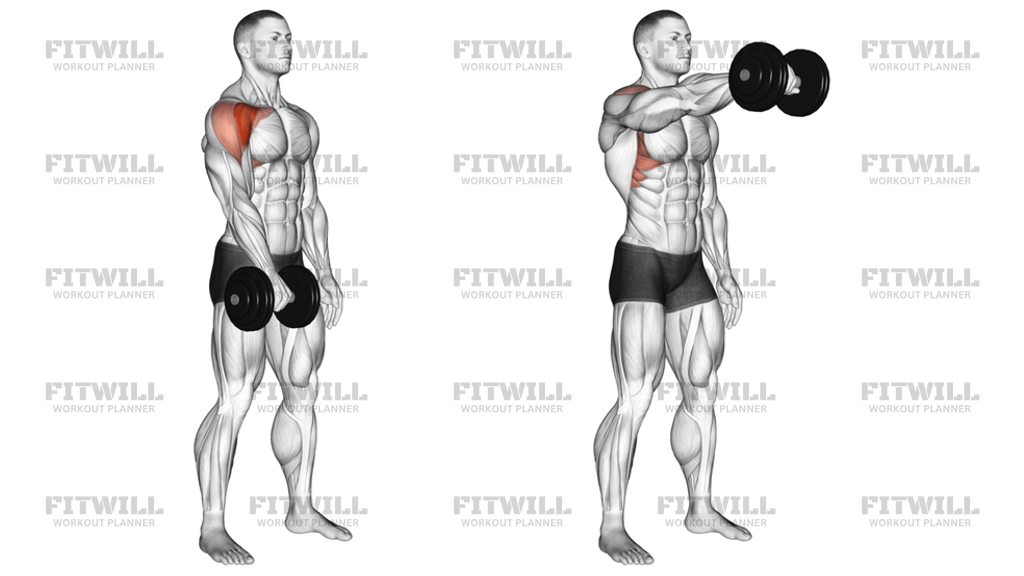 Dumbbell One-Arm Front Raise