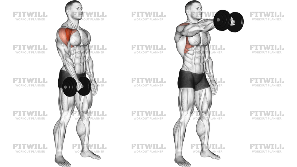 Dumbbell One-Arm Front Raise