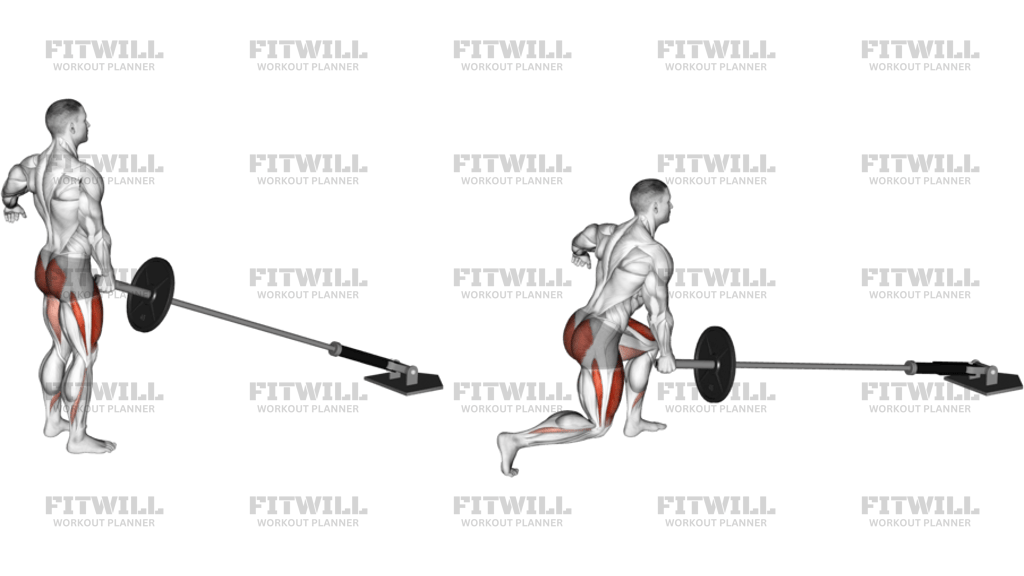 Landmine Rear Lunge
