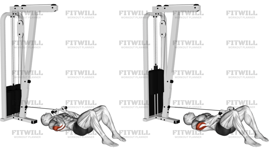Cable Triceps Pushdown On Floor