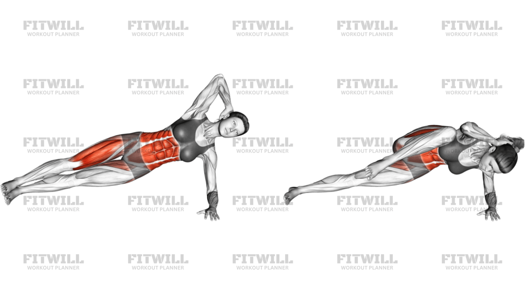 Elbow To Knee Side Plank Crunch