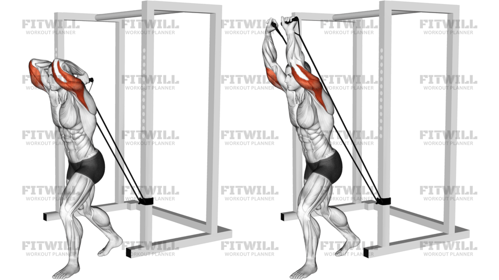 Band Overhead Triceps Extension