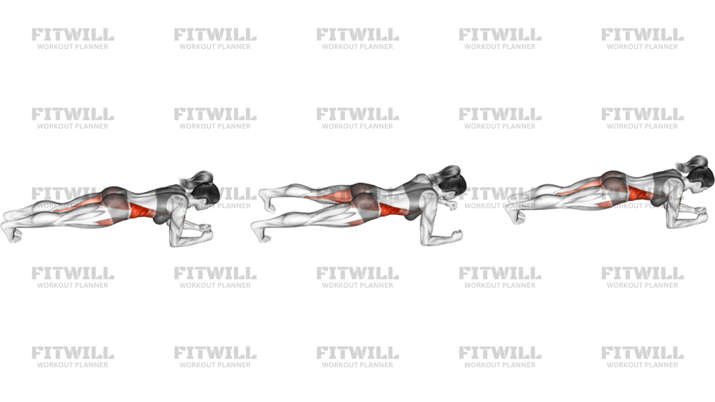 Side Step Front Plank