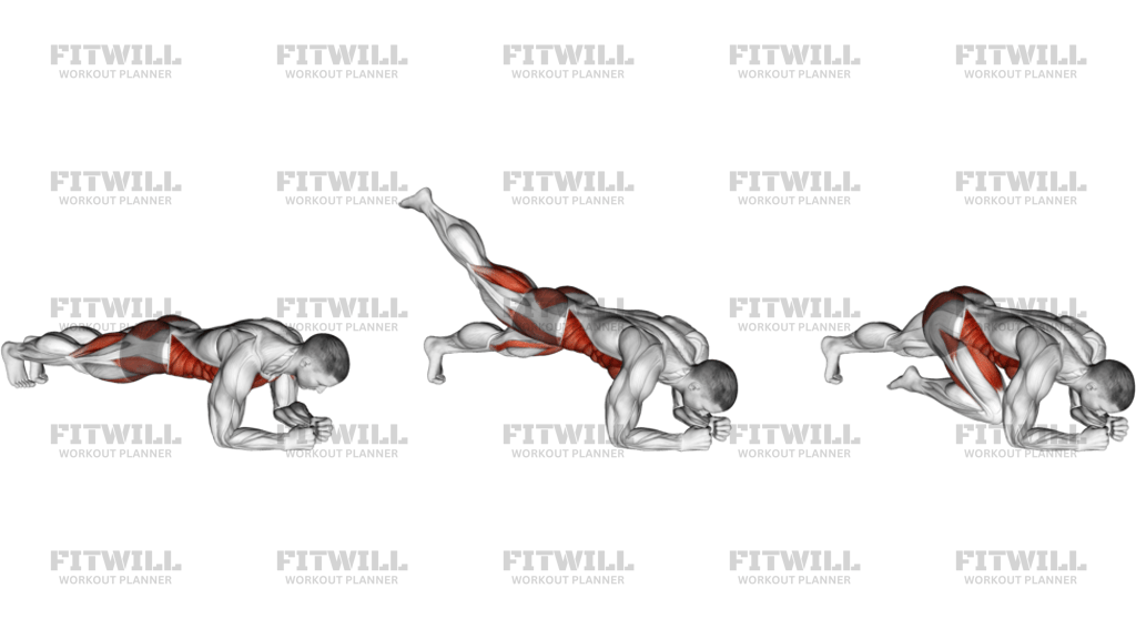 Leg Lift To Chest Front Plank