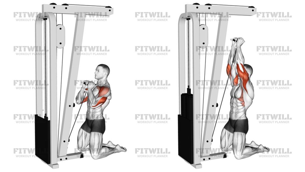 Cable Kneeling Shoulder Press