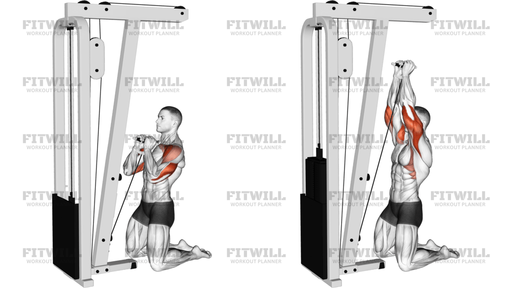 Cable Kneeling Shoulder Press