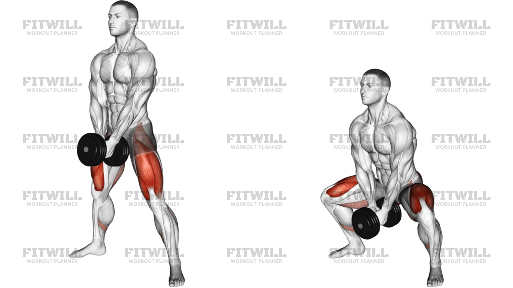 Dumbbell Bar Grip Sumo Squat