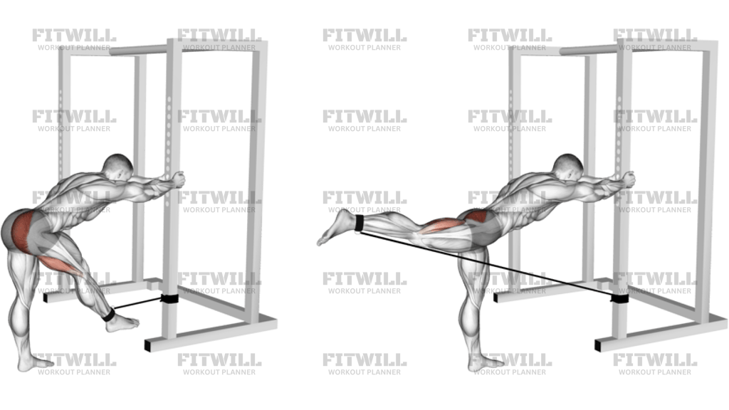 Band Bent-Over Hip Extension