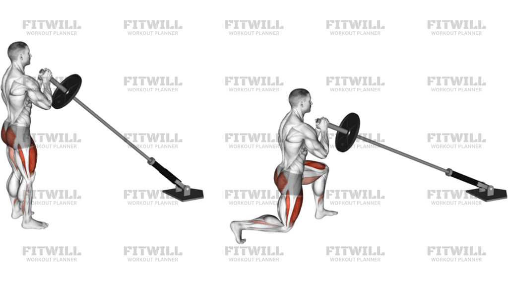 Landmine Rear Lunge Version 2