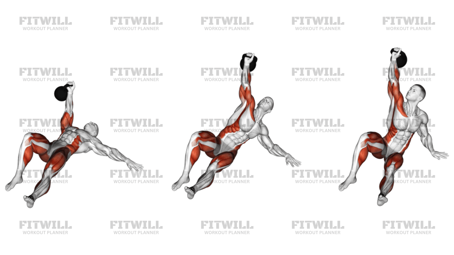 Kettlebell turkish sit ups sales