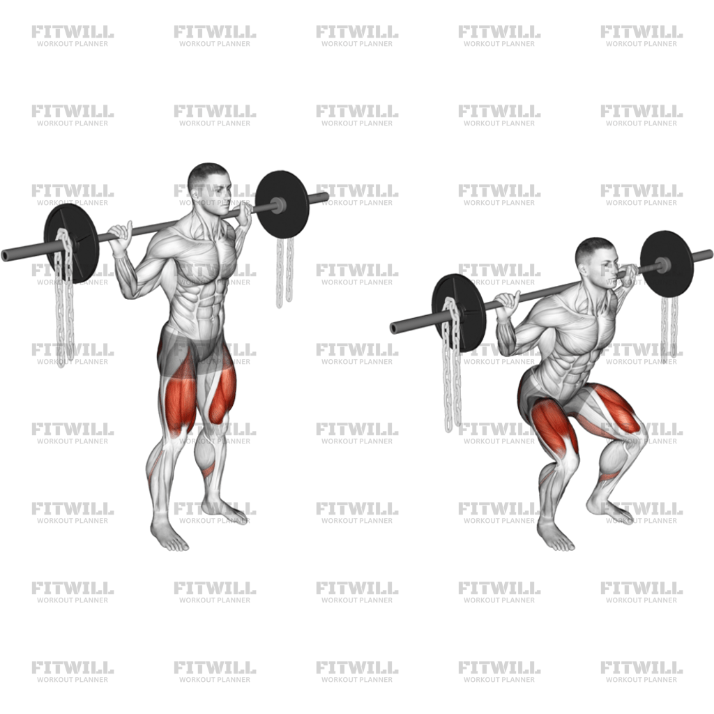 Barbell Squat With Chains: Exercise Guide, Techniques, Benefits, How to ...