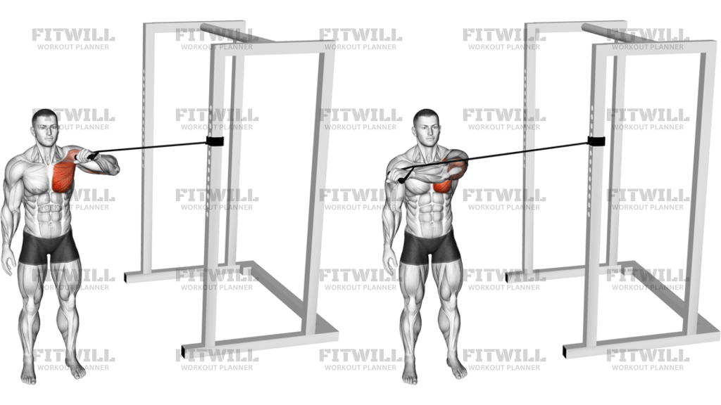 Band Cross Body One-Arm Chest Press