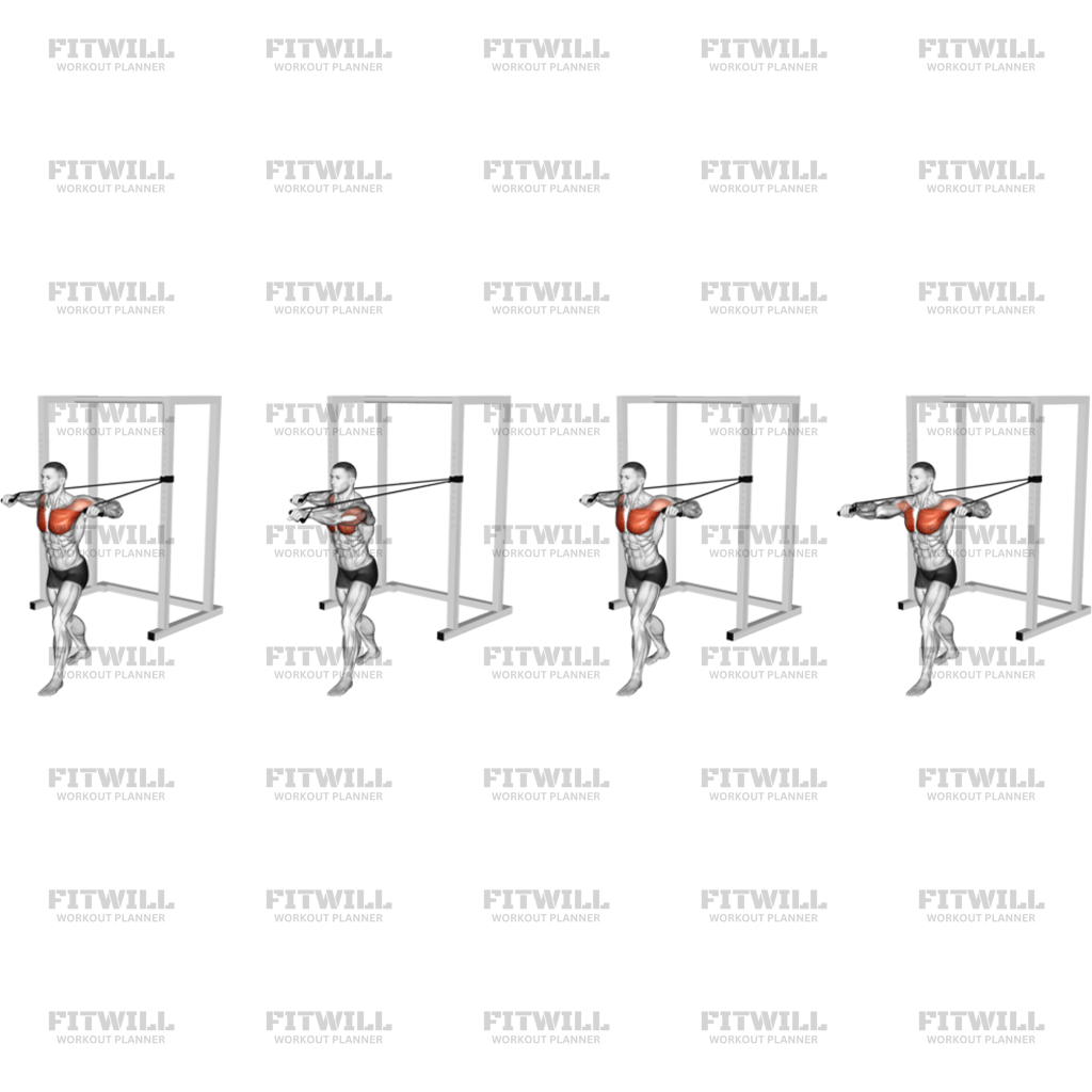 Band Standing Alternate Chest Press: Exercise Guide, Video, Techniques ...