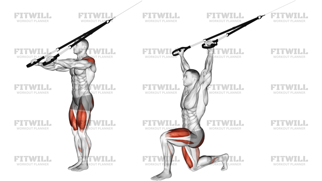 Suspender Forward Lunge With Rear Fly