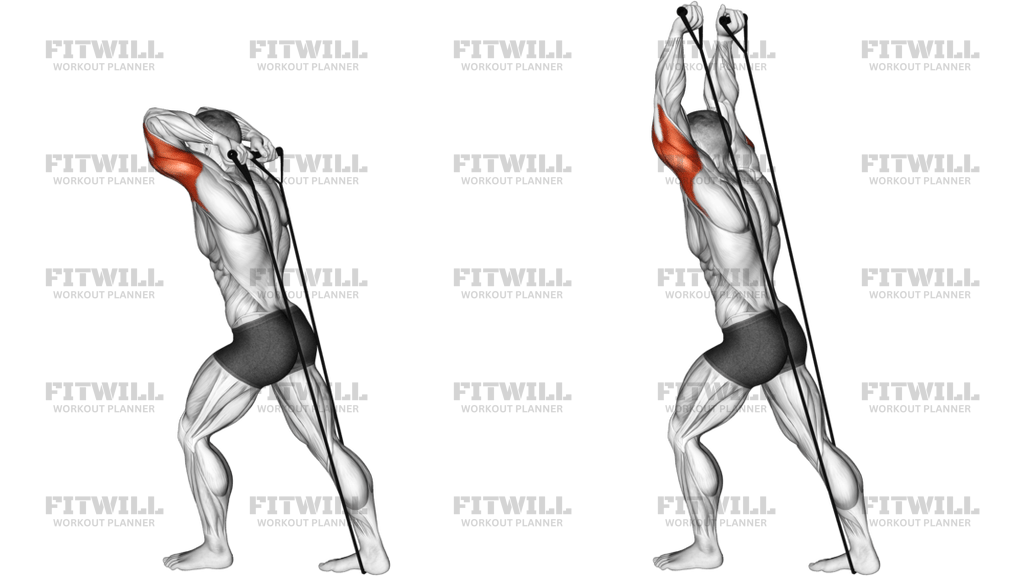 Band Overhead Triceps Extension Version 2